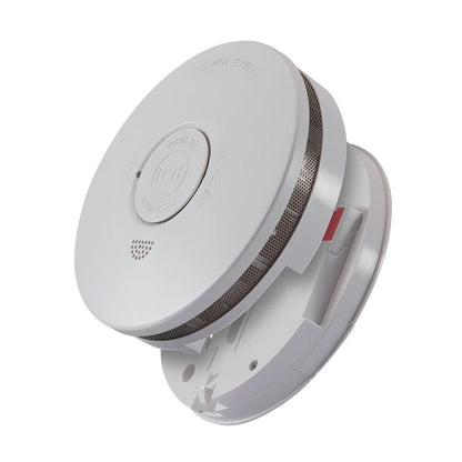 Red Dual Power Smoke Alarm 240V + 10-Year Battery (RSDUALP)