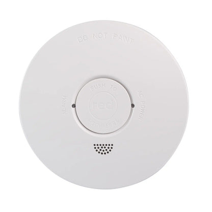 Red 240V Smoke Alarm with 9V Backup and Insect Guard (R240P)