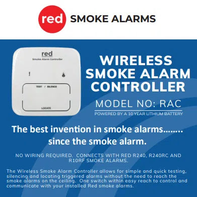 Red RF Wireless Smoke Alarm Controller (RAC)
