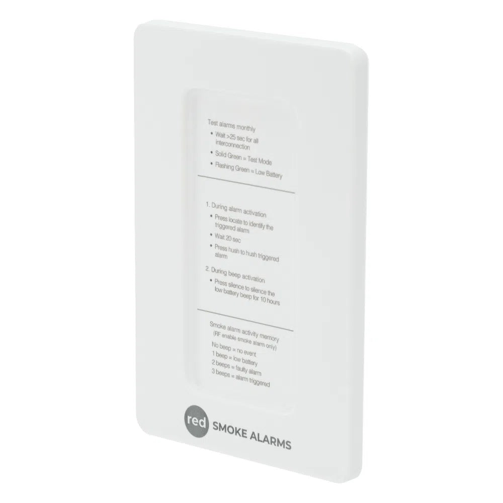 Red Wireless Wall Smoke Alarm Controller (RACP)